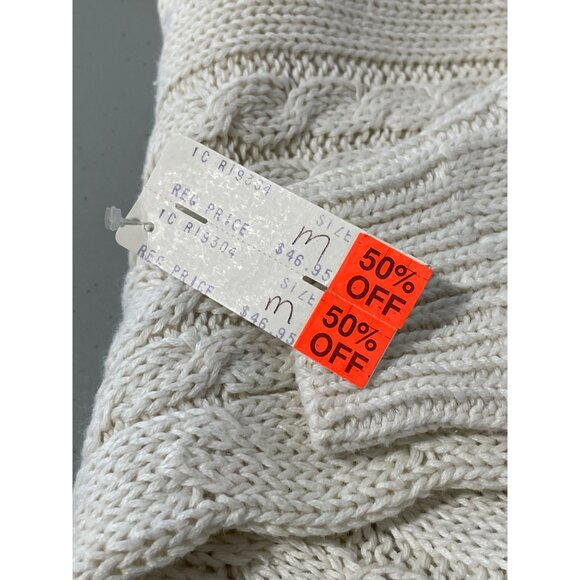 Vintage 90s Lord Isaacs Cable Knit Pullover Sweater Size Medium Deadstock NEW - Picture 4 of 6